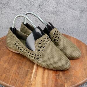Birdies‎ Starling Hunter Green Woven Flats Womens Size 7.5